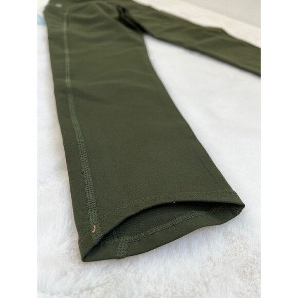 NWT ZELLA GIRL Size/XXS Yoga + Studio Kids' Live In Crop Leggings Pockets Green - Picture 6 of 10